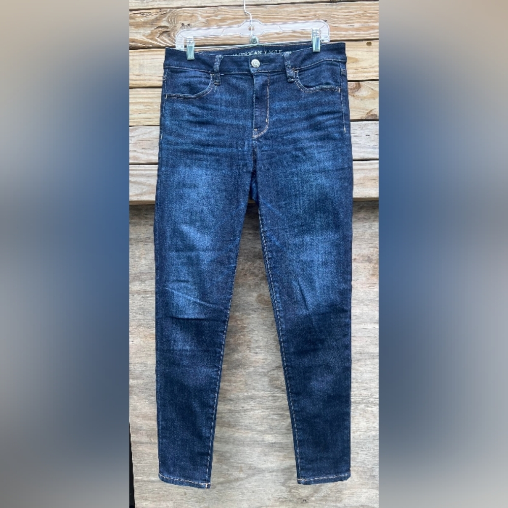 American Eagle High Rise Dark Wash Jegging Size 10